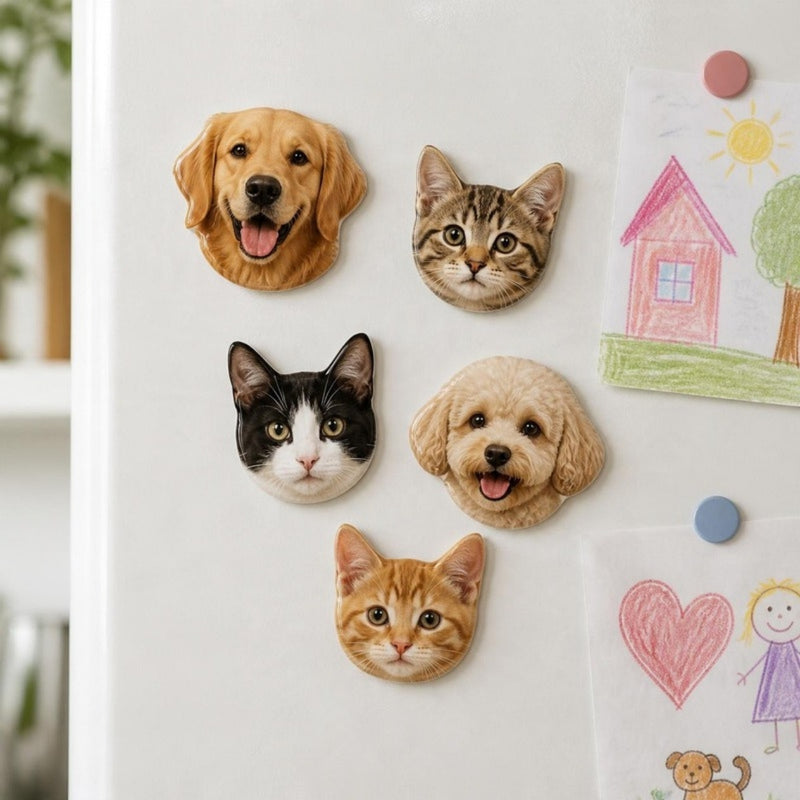 Custom Pet Magnet Shaped Like Your Dog or Cat