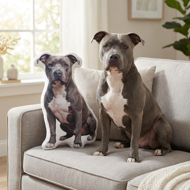 Custom Dog Shaped Pillow from Your Dog Photo