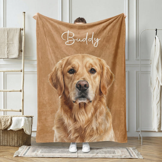 Custom Dog Photo Blanket