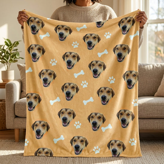 Custom Pet Multi Face Blanket