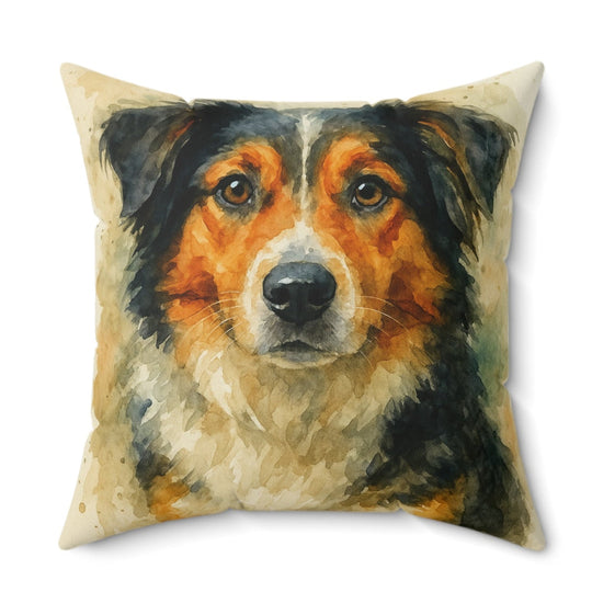 Custom Pet Watercolor Pillow - Pet Portrait Watercolor Pillow