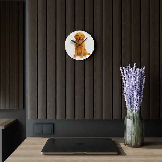 Custom Pet Memorial Acrylic Wall Clock | Personalized Tribute Gift
