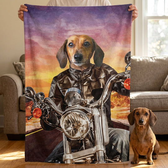 Custom Pet The Biker Blanket