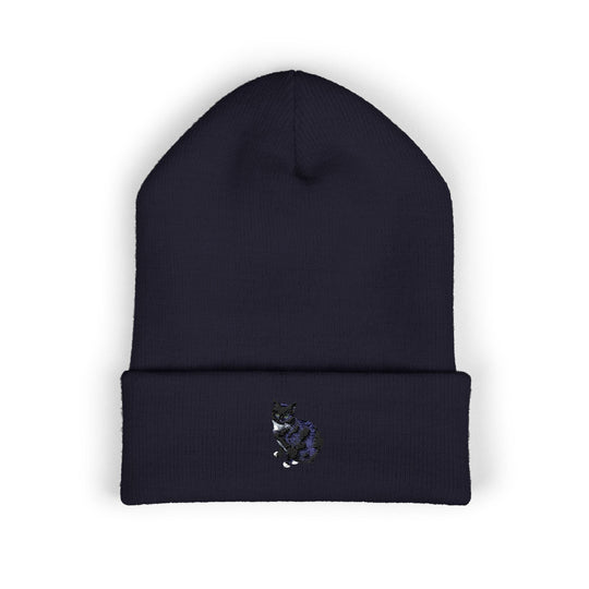 Embroidered Pet Cuffed Beanie Cozy Winter Hat for Pet Lovers