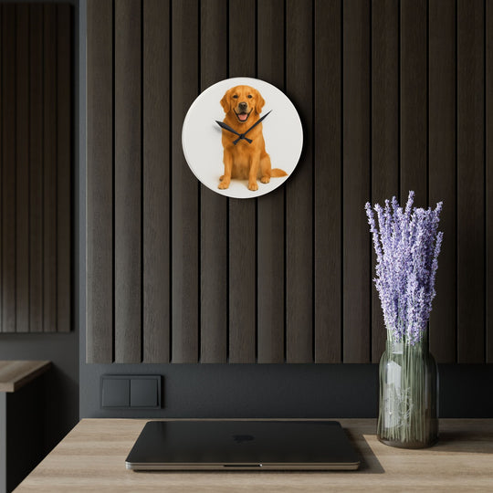 Custom Pet Memorial Acrylic Wall Clock | Personalized Tribute Gift