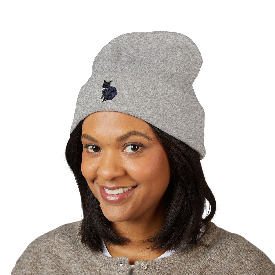 Embroidered Pet Cuffed Beanie Cozy Winter Hat for Pet Lovers