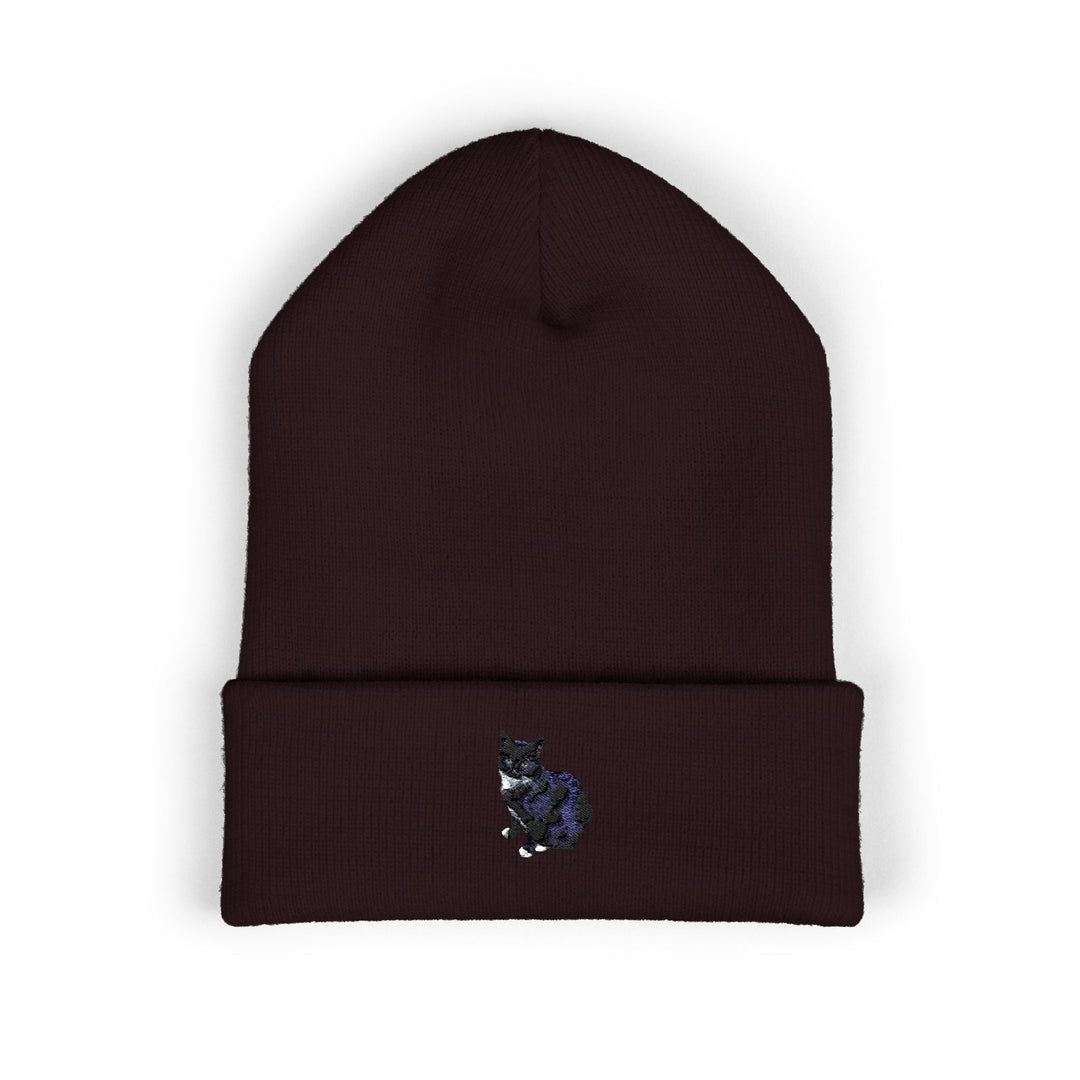 Embroidered Pet Cuffed Beanie Cozy Winter Hat for Pet Lovers