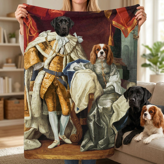 Custom Pet The Royal Couple Blanket