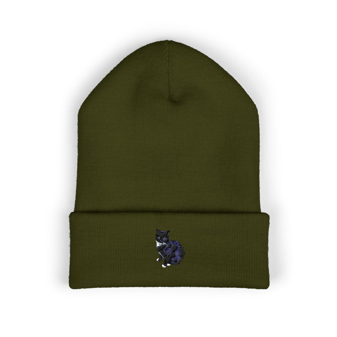 Embroidered Pet Cuffed Beanie Cozy Winter Hat for Pet Lovers