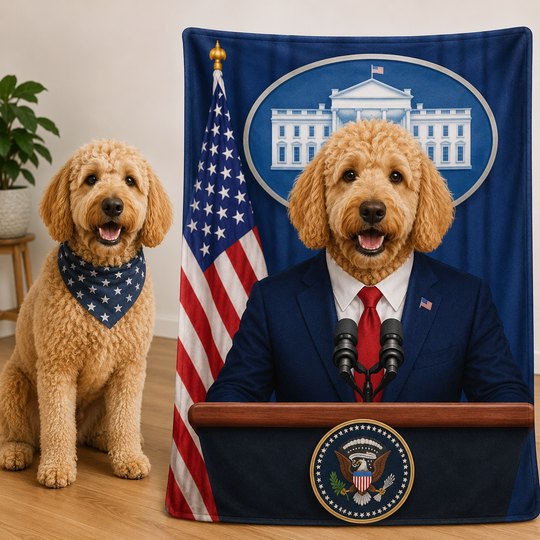 Custom Pet The Pawresident Blanket