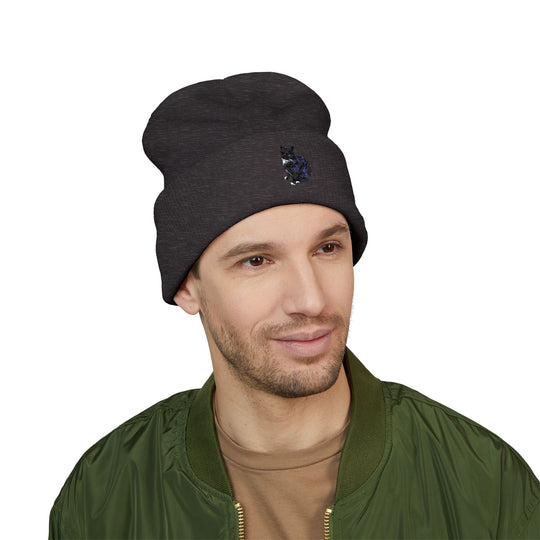 Embroidered Pet Cuffed Beanie Cozy Winter Hat for Pet Lovers