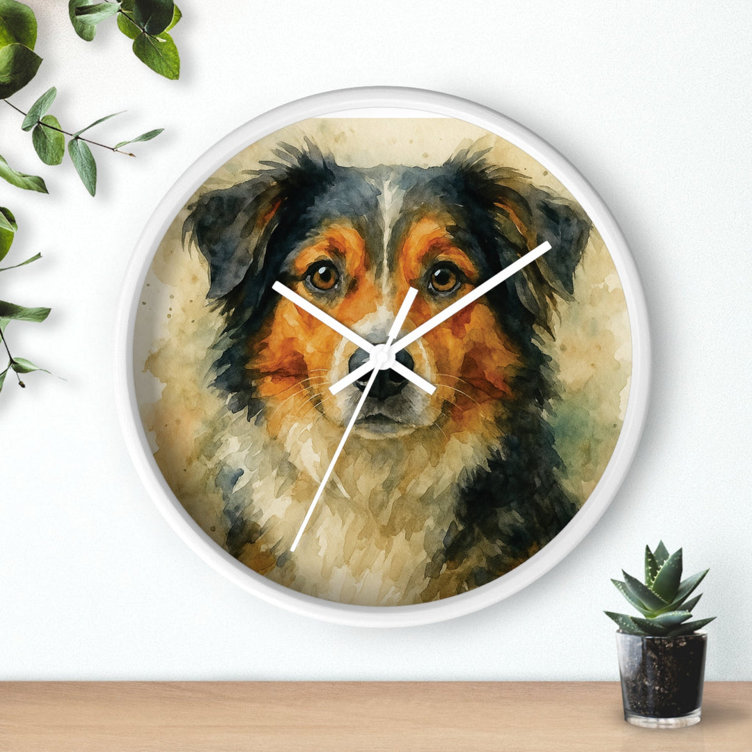 Custom Pet Watercolor Memorial Wall Clock