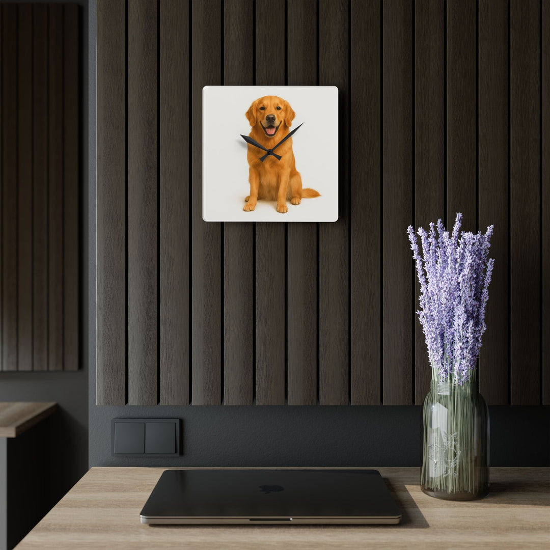 Custom Pet Memorial Acrylic Wall Clock | Personalized Tribute Gift