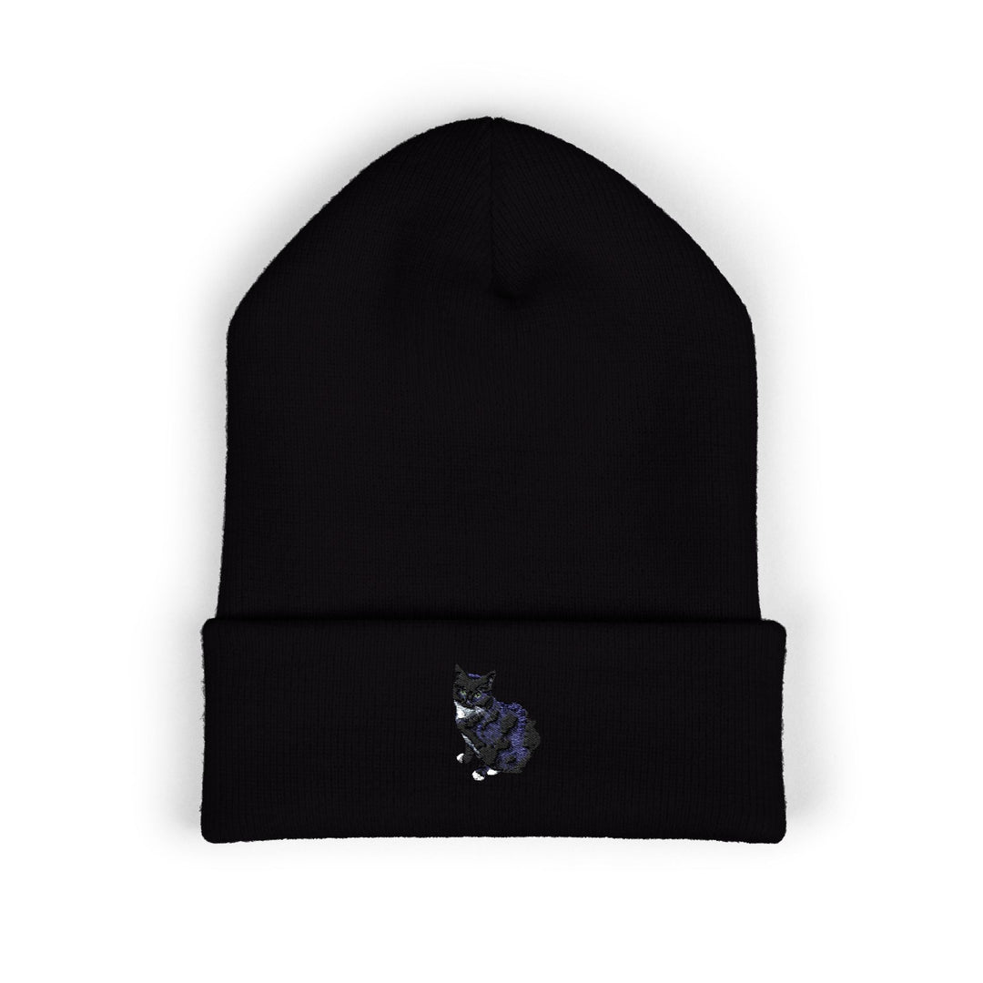 Embroidered Pet Cuffed Beanie Cozy Winter Hat for Pet Lovers