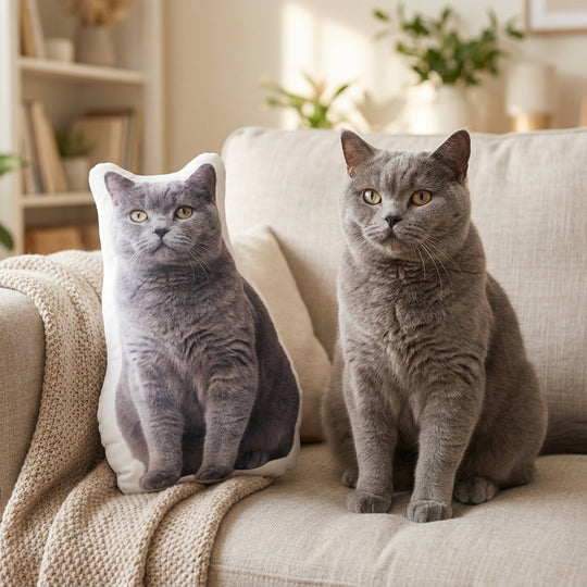 Personalized Cat Photo Pillow Turn Your Cat Picture Into a Soft Pillow