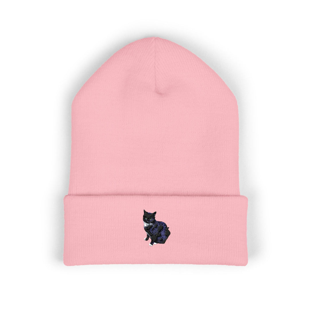 Embroidered Pet Cuffed Beanie Cozy Winter Hat for Pet Lovers