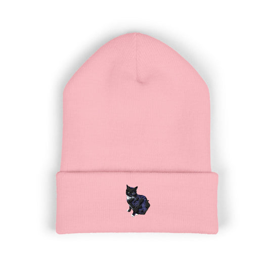 Embroidered Pet Cuffed Beanie Cozy Winter Hat for Pet Lovers