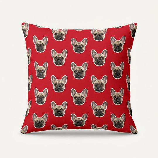 Custom Pet Multi Face Square Pillow