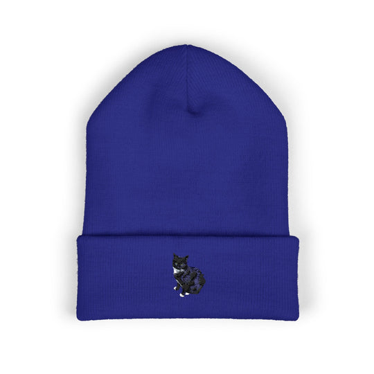 Embroidered Pet Cuffed Beanie Cozy Winter Hat for Pet Lovers