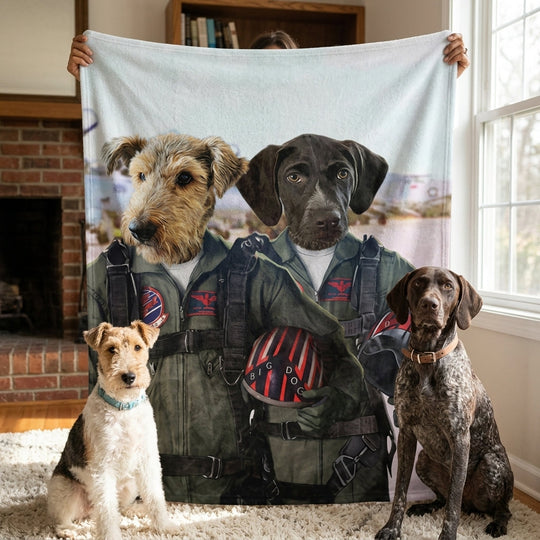 Custom Pet The Fighter Pilots Blanket