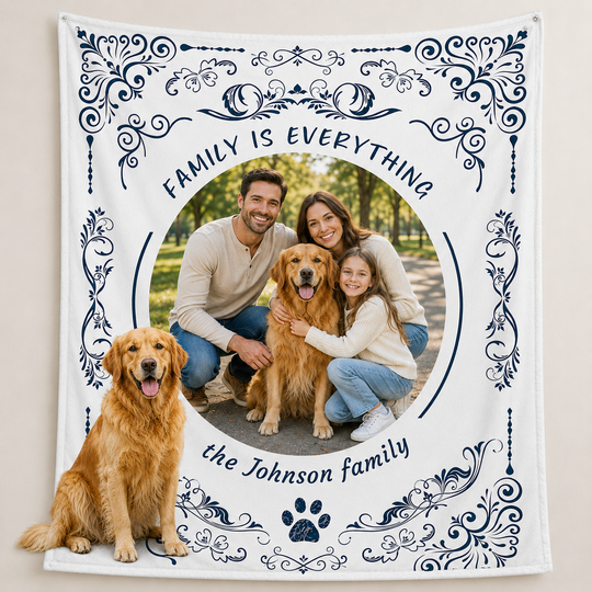 "Family Is Everything" Custom Pet Blanket