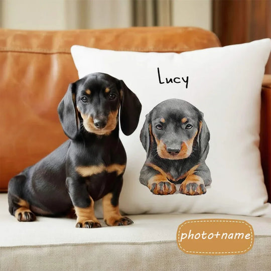 Custom Pet Photo Pillow | Personalized Dog &amp; Cat Picture Pillow Gift