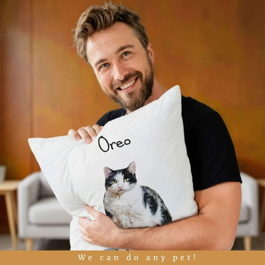 Custom Pet Photo Pillow | Personalized Dog &amp; Cat Picture Pillow Gift