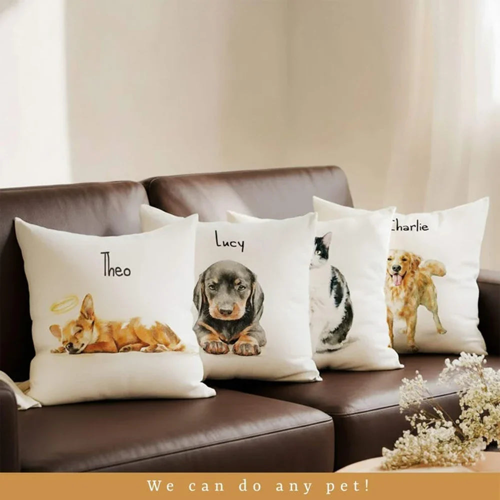 Custom Pet Photo Pillow | Personalized Dog &amp; Cat Picture Pillow Gift
