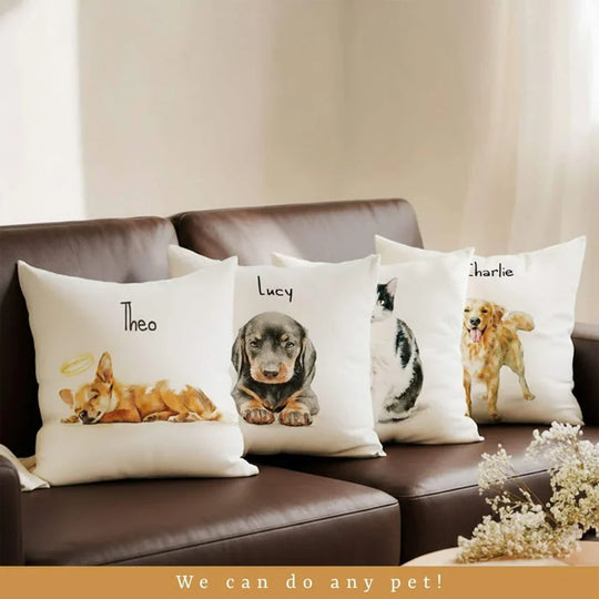 Custom Pet Photo Pillow | Personalized Dog &amp; Cat Picture Pillow Gift